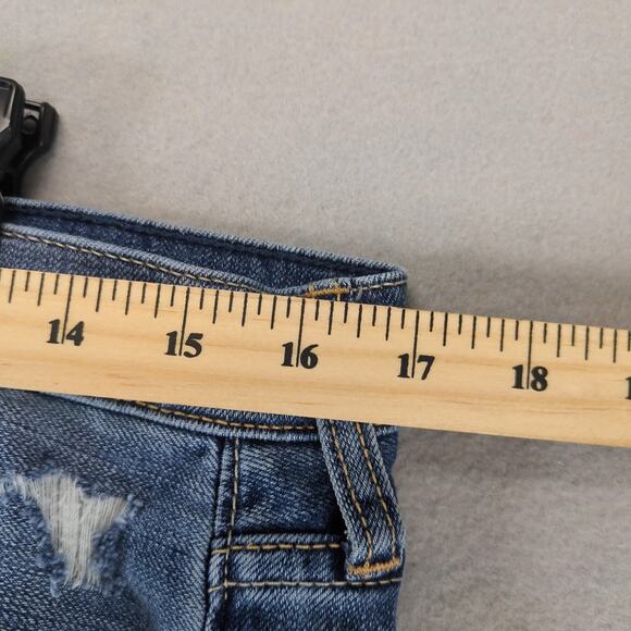 Abercrombie & Fitch Destroyed Jeans Women's 8R 34x28" Tapered Distressed Ankle - Picture 6 of 10